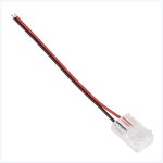 4" Solderless Clamp-On Pigtail Adaptor - 10mm Single Color LED Strip Lights